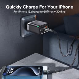 QOOVI GaN 65W Charger USB Type C Fast Charging Quick Charge 4.0 Adapter USB-C PD Charger For iPhone Samsung Xiaomi Macbook iPad