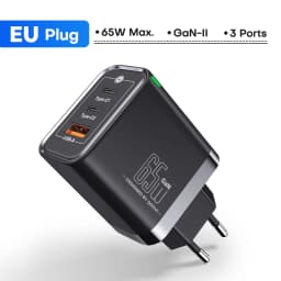 QOOVI GaN 65W Charger USB Type C Fast Charging Quick Charge 4.0 Adapter USB-C PD Charger For iPhone Samsung Xiaomi Macbook iPad