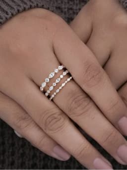 925 Sterling Silver Real Moissanite Diamond Marquise Round Ring For Women Daily Outfits Party Fashion High Quality Jewelry