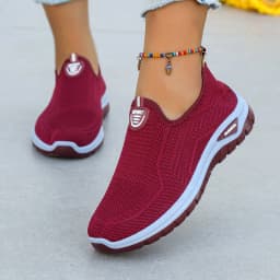 Women's Spring Autumn 2026 Breathable Flying Woven Slip‑On Sneakers Sale Casual Ladies Footwear Sports Shoes Free Shipping
