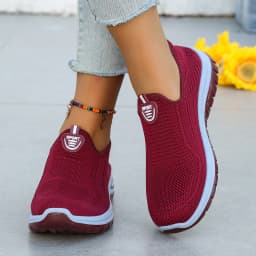 Women's Spring Autumn 2026 Breathable Flying Woven Slip‑On Sneakers Sale Casual Ladies Footwear Sports Shoes Free Shipping