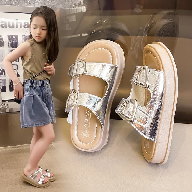 Summer Children Sandals Baby Girls Toddler Soft Non-slip Princess Shoes Kids Candy Jelly Beach Shoes Boys Casual Roman Slippers