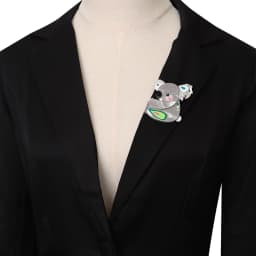 Funny Acrylic Cartoon Animals Koala Badge Brooches for Women Adorable Resin Splicing Brooch Pins Clothing Jewelry Gifts