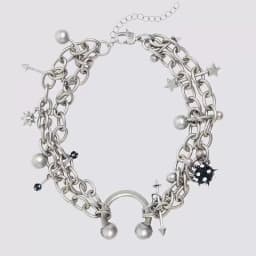 Y2K Jewelry Star Chain Rivet Pendant Necklace for Women Punk Aesthetic 90s Grunge Rock Spiked Necklace Goth Accessory