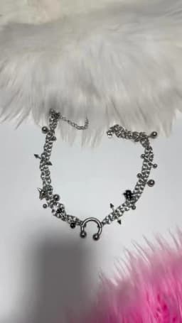 Y2K Jewelry Star Chain Rivet Pendant Necklace for Women Punk Aesthetic 90s Grunge Rock Spiked Necklace Goth Accessory