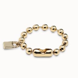2025 autumn neutral and cool style gold silver padlock round bead bracelet no gender accessories fashion gift