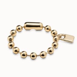 2025 autumn neutral and cool style gold silver padlock round bead bracelet no gender accessories fashion gift