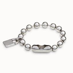 2025 autumn neutral and cool style gold silver padlock round bead bracelet no gender accessories fashion gift