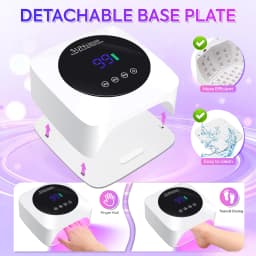 Professional Nail Lamp: 57 LED Beads, 3 Timers, Smart Sensor & Power Bank Function - Rechargeable UV/LED Gel Polish Curing Light