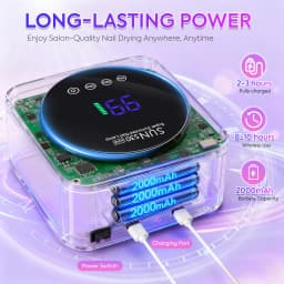 Professional Nail Lamp: 57 LED Beads, 3 Timers, Smart Sensor & Power Bank Function - Rechargeable UV/LED Gel Polish Curing Light