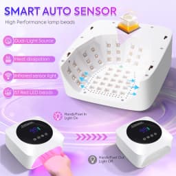 Professional Nail Lamp: 57 LED Beads, 3 Timers, Smart Sensor & Power Bank Function - Rechargeable UV/LED Gel Polish Curing Light
