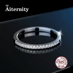 Pass Diamond Tester Moissanite Ring And Zircon Unisex Rings 100% Real S925 Silver Ring For Men and Women Luxury Brilliant D VVS1