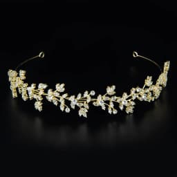 YCDZSWWL European Style Goddess Maple Leaves Shaped Elegant Headband Fairy Tiara Zircon Inlayed Full Crystal Bridal Crown
