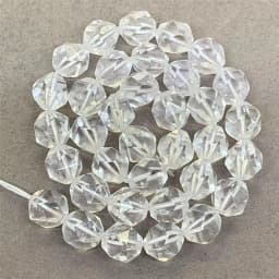 5A Natural Stone Clear Crystal Faceted 6/8/10mm Loose Cut Beads White Quartz