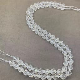 5A Natural Stone Clear Crystal Faceted 6/8/10mm Loose Cut Beads White Quartz