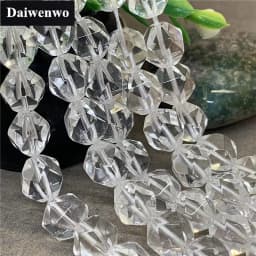 5A Natural Stone Clear Crystal Faceted 6/8/10mm Loose Cut Beads White Quartz
