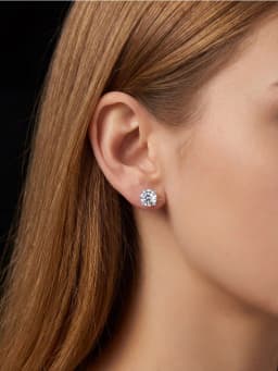 Real 0.1-2ct D Color Multicolor Moissanite Diamond Stud Earrings for Women Daily Wear Party Wedding Luxury Fashioned Jewelry