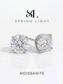 Real 0.1-2ct D Color Multicolor Moissanite Diamond Stud Earrings for Women Daily Wear Party Wedding Luxury Fashioned Jewelry