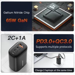 Essager USB Type C Charger 65W GaN QC3.0 PD3.0 For iphone 14 13 12 Pro Max Xiaomi Mobile Cell Phones Fast Charge Charger EU Plug