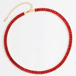 18K Gold Plated Rainbow Tennis CZ Choker Necklaces for Women Colorful Crystal Statemet Necklace Cubic Zirconia Choker Jewelry