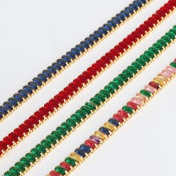 18K Gold Plated Rainbow Tennis CZ Choker Necklaces for Women Colorful Crystal Statemet Necklace Cubic Zirconia Choker Jewelry