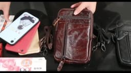 Leather Waist Bag Men's Mobile Phone Bag Wearing Belt Outdoor Sport One Shoulder Small Bag Doing Business Crossbody Bags