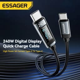 Essager 240W USB Type C To USB C Cable PD 3.1 100W Fast Charging Charger Cables 6A For MacBook Pro Laptop Xiaomi iPad Data Cord