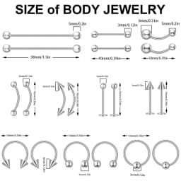41pcs Body Piercing Tool Kit Include Septum Forceps Clamp Pliers 20 Pcs 316L Stainless Steel Piercing Needles And 20 Pcs Jewelry