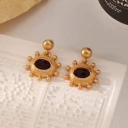 Trendy Jewelry 925 Silver Needle Matte Gold Color Earrings Vintage Temperament High Quality Metal Star Earrings For Women Gift