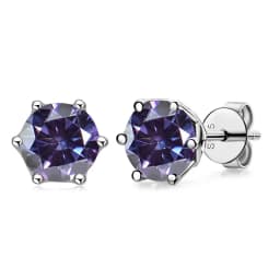 JoyceJelly 1/2/4CT VVS D Color Moissanite Russian Cut 8H8A Lab Diamond Stud Earrings For Women S925 Sterling Silver Fine Jewelry