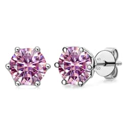 JoyceJelly 1/2/4CT VVS D Color Moissanite Russian Cut 8H8A Lab Diamond Stud Earrings For Women S925 Sterling Silver Fine Jewelry
