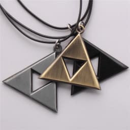 Vintage Triangle Symbol Necklaces & Pendants LoZ Game Peripherals Broze Triangle Amulet Choker Necklace Cosplay Jewelry Gifts