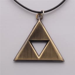 Vintage Triangle Symbol Necklaces & Pendants LoZ Game Peripherals Broze Triangle Amulet Choker Necklace Cosplay Jewelry Gifts