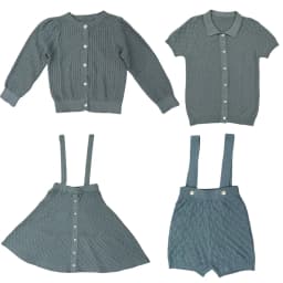 Brother Sister Sets Matching Clothes Holiday Boys Girl Knitted Skirt Autumn Teenagers Suit Shirt Cardigan Skirts Baby Shorts