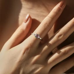 MODIAN 925 Sterling Silver Minimalist Rainbow Colorful Round Zirconia Rings Classic Wedding Statement Jewelry For Women Gift