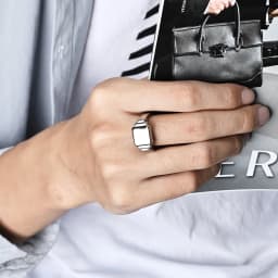 Male Men Big Large Smooth Statement Square Rings Black Gold Silver Color Stainless Steel Fashion Jewelry Size 7 8 9 10 11 12 13