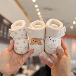 Winter New Cute Cartoon Baby Booties Boy Girl Boots Cotton Soft-Sole Non-Slip Warm Toddler First Walkers Infant Crib Shoes