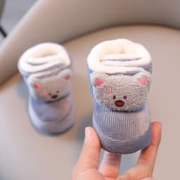 Winter New Cute Cartoon Baby Booties Boy Girl Boots Cotton Soft-Sole Non-Slip Warm Toddler First Walkers Infant Crib Shoes