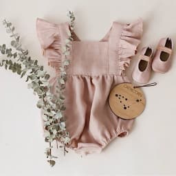 Vintage Linen Cotton Baby Girls Romper Summer Ruffles Lace Sleeveless Jumpsuit for Toddler Girls One-Piece Children Clothing