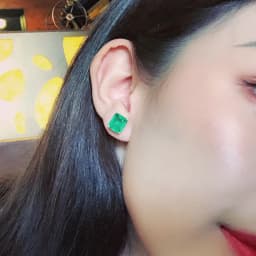 FFGems 100% Sterling Silver 925 Earrings Emerald Paraiba White Gold Green Square for Women Fine Jewelry wholesale Party Gift box