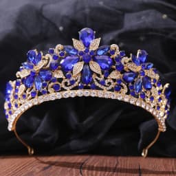 DIEZI Luxury Sweet Cute Flower Opal Tiara Crown For Women Wedding Party Elegant Bridal Bride Crystal Crown Hair Accessories