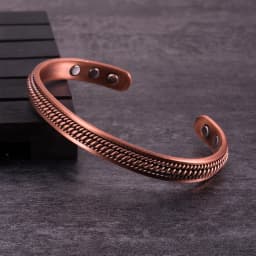 Vinterly Twisted Magnetic Bracelets Pure Copper Adjustable Cuff Vintage High Magnet Benefits Health Energy Jewelry for Women