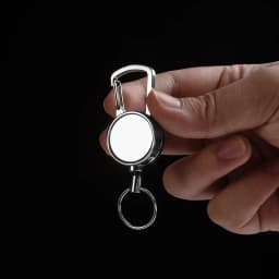 Resilience Kevlar Rope Elastic Keychains Metal Keyring Sporty Retractable Alarm Keychain Anti-lost Telescopic Keys Trinket H62
