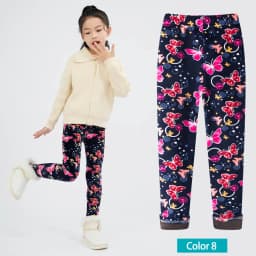 SheeCute Girls Winter Warm Pants Kids Fleece Lined Leggings for 3-11 Years SCW8101