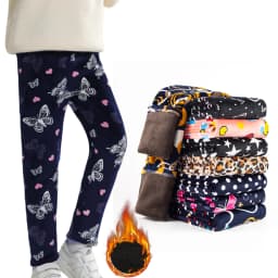 SheeCute Girls Winter Warm Pants Kids Fleece Lined Leggings for 3-11 Years SCW8101
