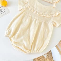 Sanlutoz Princess Floral Newborn Baby Girls Bodysuits Cotton Summer Short Sleeve Girls Clothing Cute with Hat