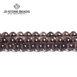 Genuine Natural Smoky Quartz Round Smooth Clear Crystal Beads Loose Spacer Bead For Jewelry Making Bracelet Necklace Accessory