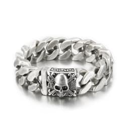 20mm Big and Heavy Chunky Cuban Chain Bracelet Men With Devil Ghost Skull Charm Vintage Magical Jewelry Best Gift For Friends