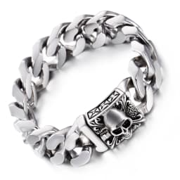 20mm Big and Heavy Chunky Cuban Chain Bracelet Men With Devil Ghost Skull Charm Vintage Magical Jewelry Best Gift For Friends