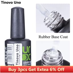 Tinovo Uno Professional Rubber Base Coat UV Gel Nail Polish 15ml Thick Long Lasting Esmalte Gelpolish All for Manicure Nails Art